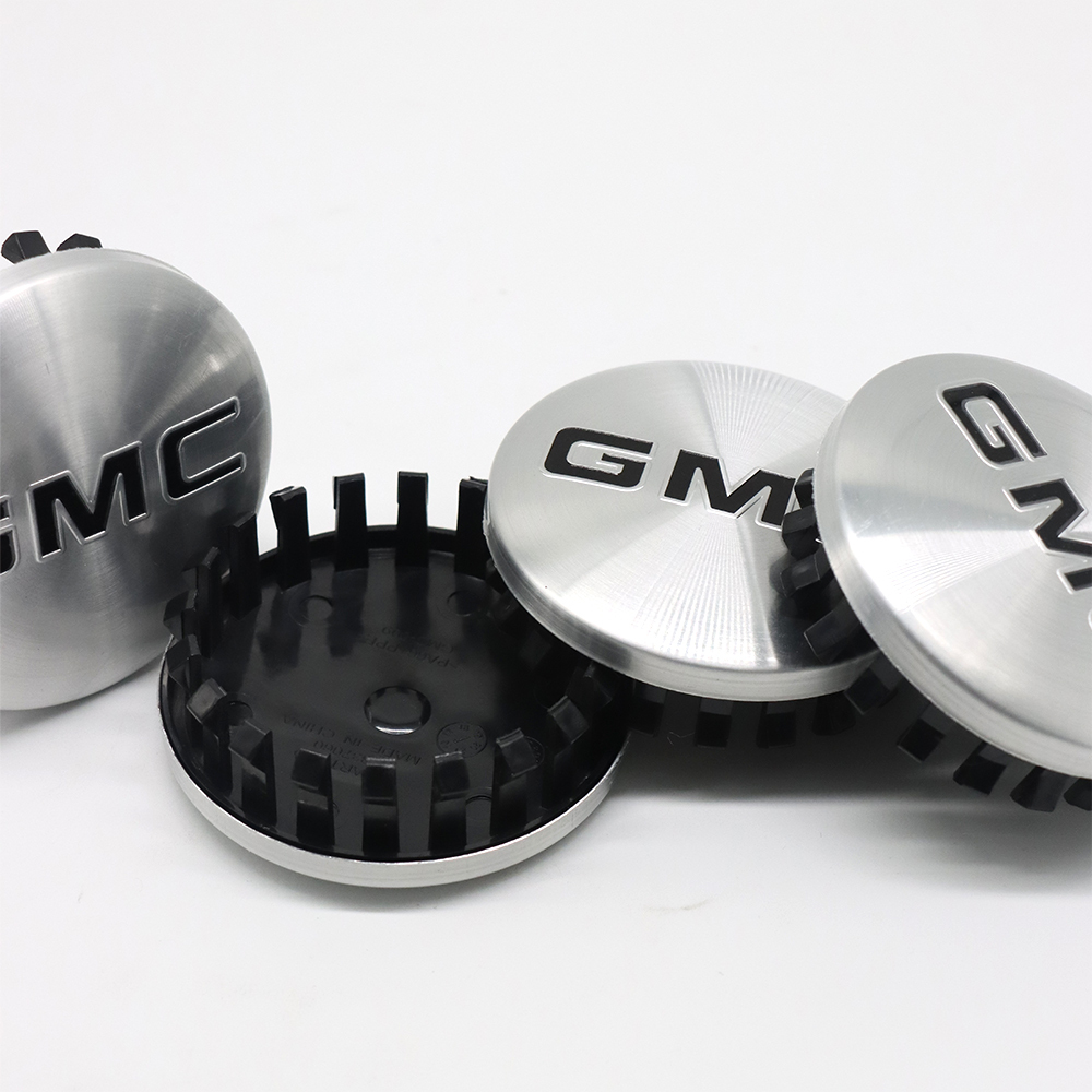 4Pcs 2014-2017 Sierra Yukon Denali Plastic Wheel Center Cap Matte Silver Black 83mm GMC 22837060
