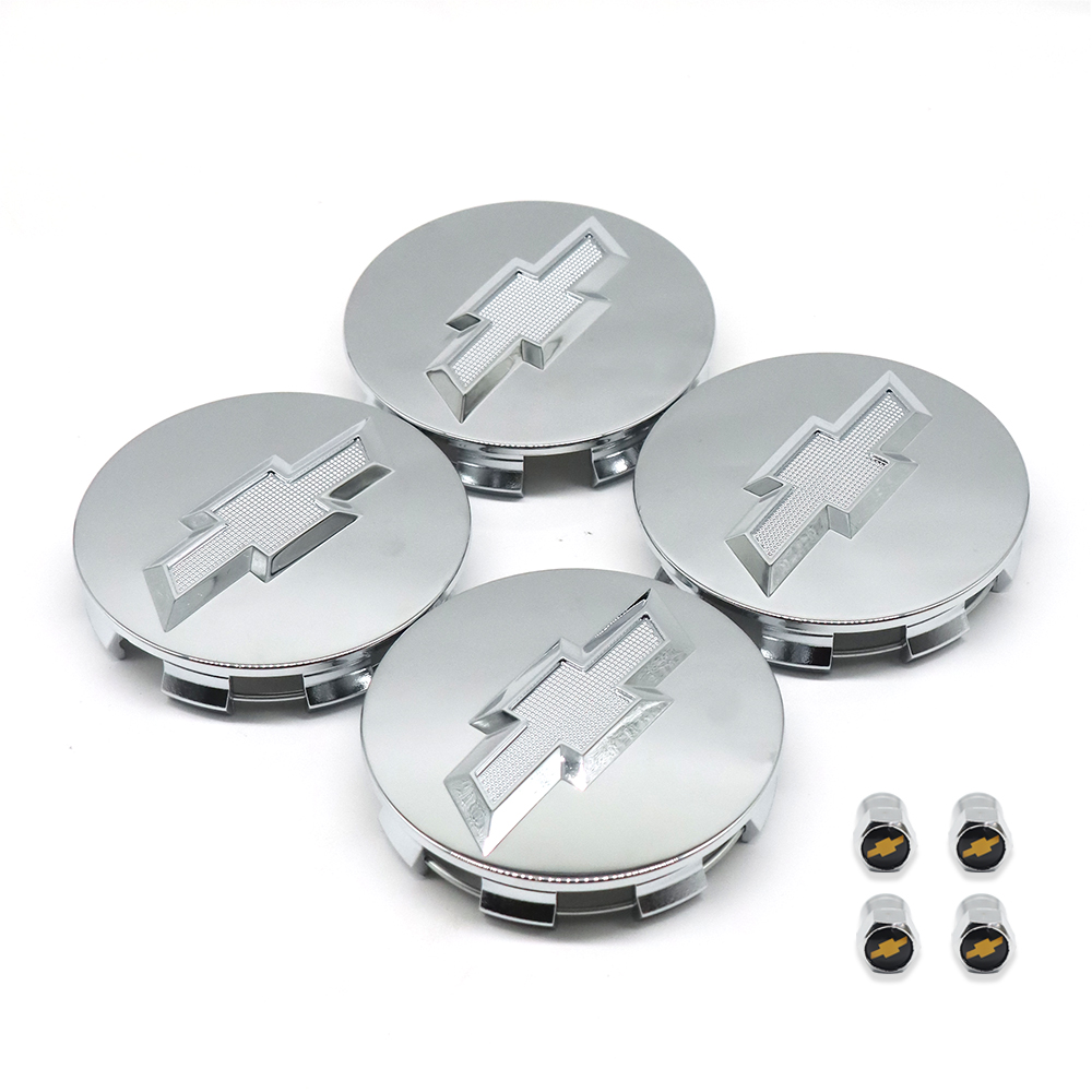 4Pcs 2014-2019 Silverado Suburban Tahoe Plastic Wheel Center Caps Silver Chevrolet 83mm