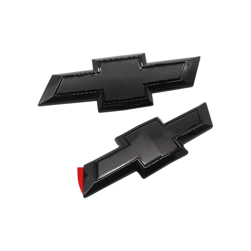 2PCS 2018-2023 Equinox Plastic Front Rear Bowtie Emblem Gloss Black Chevrolet 23136671