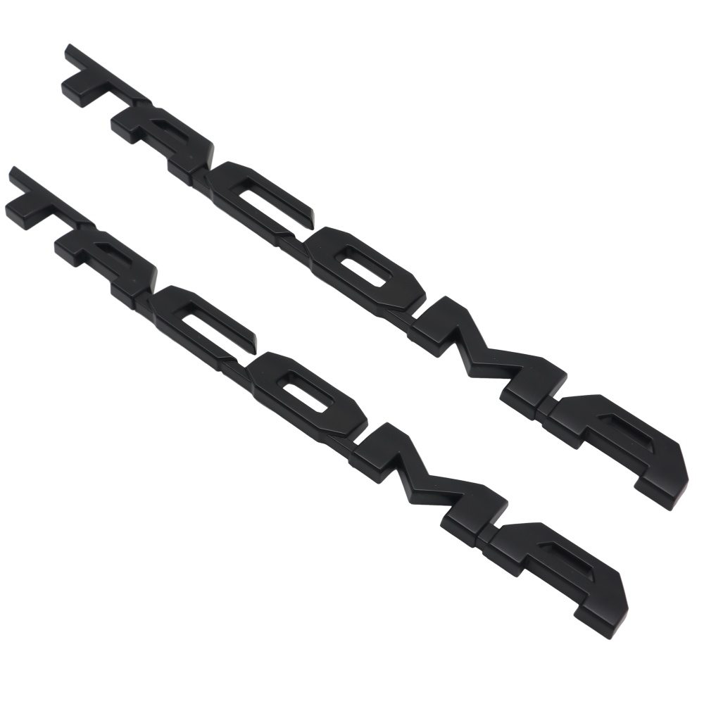 1 Set 2016-2023 Tacoma Left Right Door Tailgate Emblems Logo Gloss Silver Badges Toyota