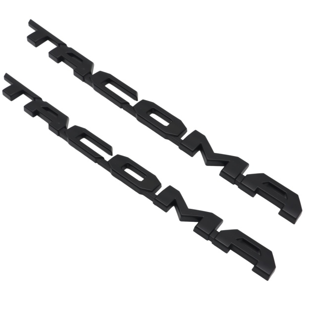 1 Set 2016-2023 Tacoma Left Right Door Tailgate Emblems Logo Gloss Silver Badges Toyota