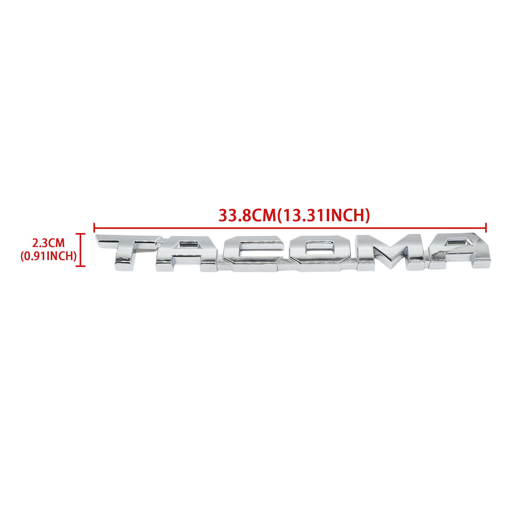 1 Set 2016-2023 Tacoma Left Right Door Tailgate Emblems Logo Gloss Silver Badges Toyota