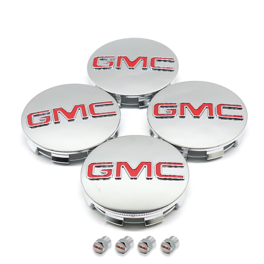2014-2020 Sierra Yukon Denali Plastic 83mm Wheel Center Cap Chrome Red GMC 20942032 