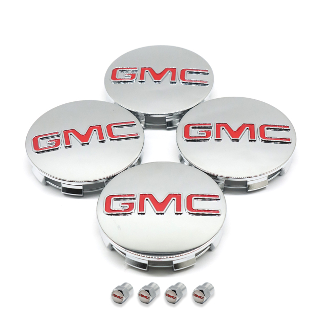 2014-2020 Sierra Yukon Denali Plastic 83mm Wheel Center Cap Chrome Red GMC 20942032 