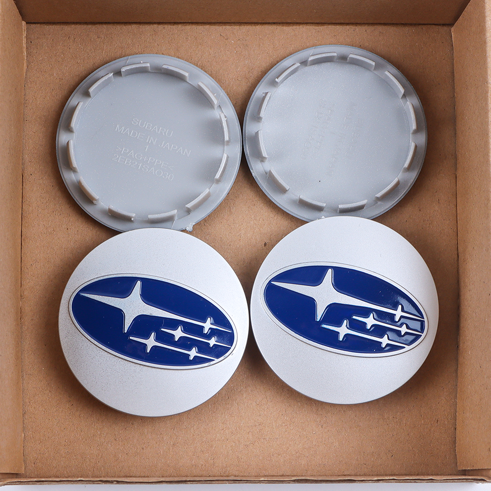 4Pcs 2012-2020 Outback Forester ABS Plastic Wheel Center Caps Rims Silver Blue Subaru 28821SA030X