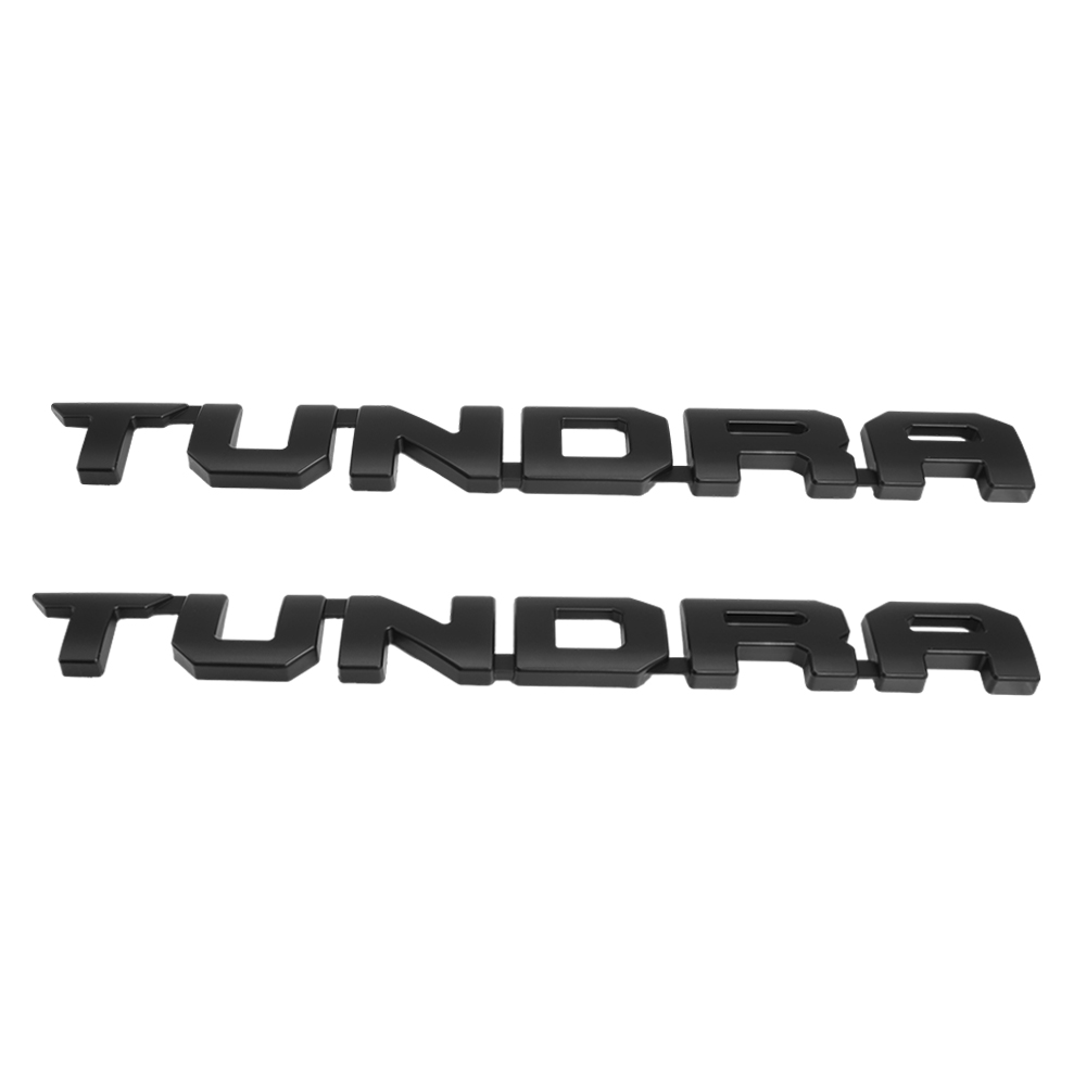 2PCS 2014-2021 TUNDRA ABS Blackout 3D Side Door Nameplate Letter Matte Black Toyota PT948-34223-02