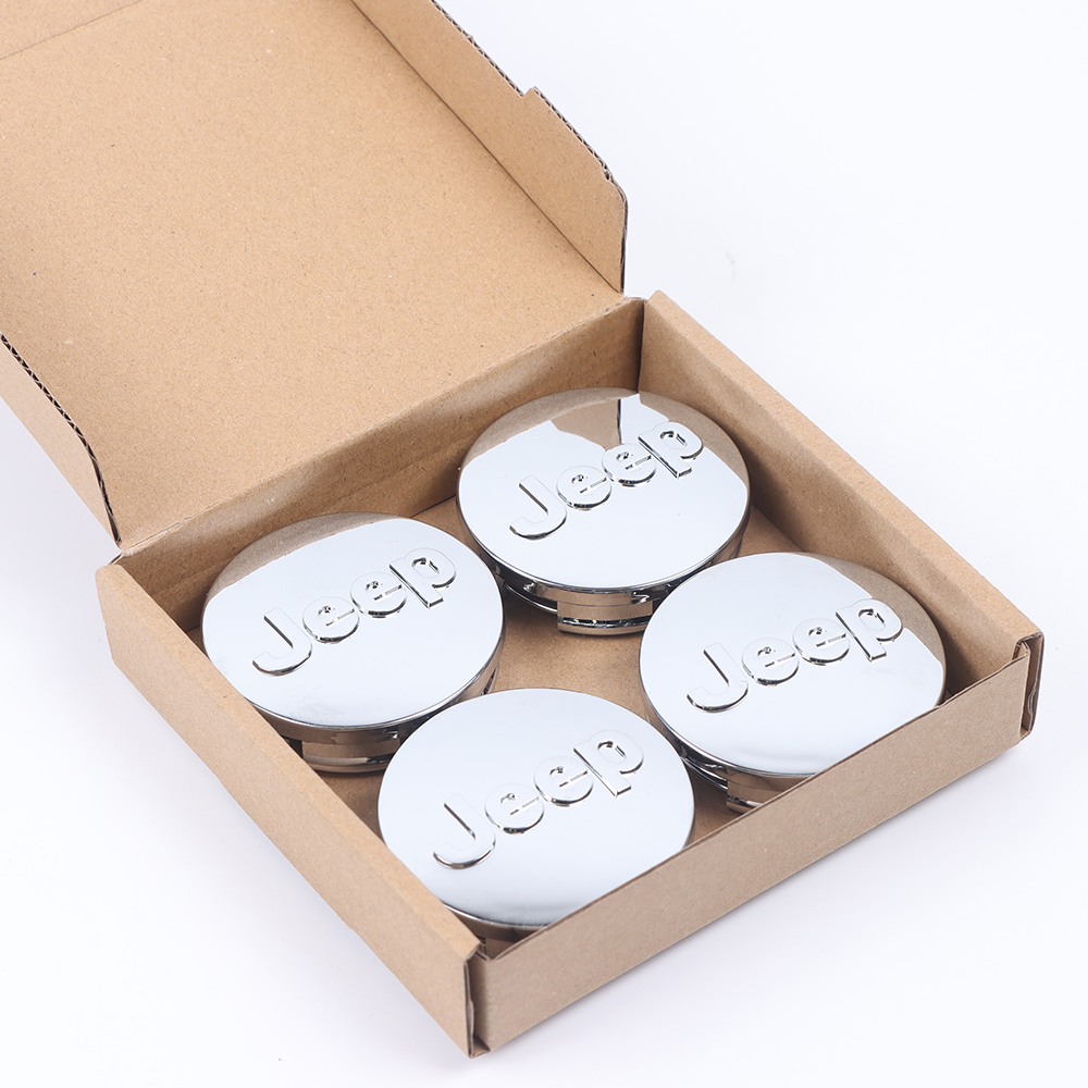 4Pcs 2012-2015 Grand Cherokee Wrangler Compass ABS Plastic Wheel Center Caps Chrome Jeep 1LB77DD5AB