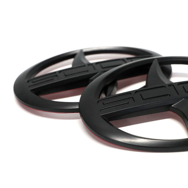 2pcs 2012-2016 FRS FR-S Front & Rear Badge Nameplate Emblem Matte Black Toyota