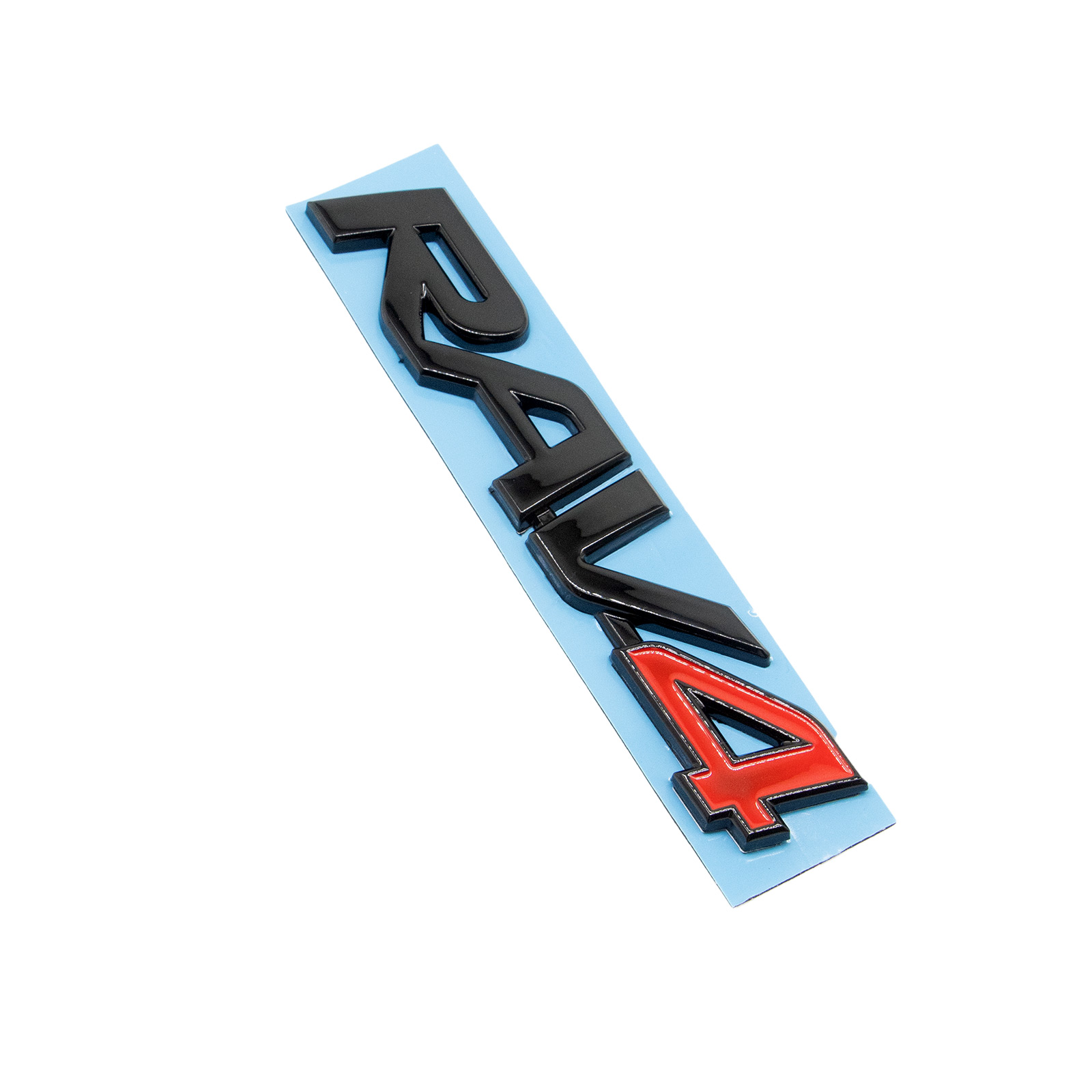 1PC RAV4 ABS 3D Raised  Rav4 Letters Rear Trunk Black Red TOYOTA 75431-0R060
