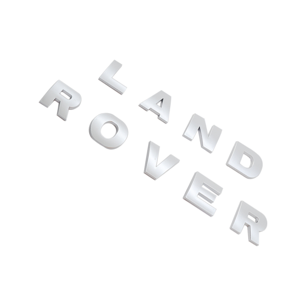 1pc 1989-2004 Land Rover Plastic Front Hood Letters Sticker Matte Silver Land Rover 