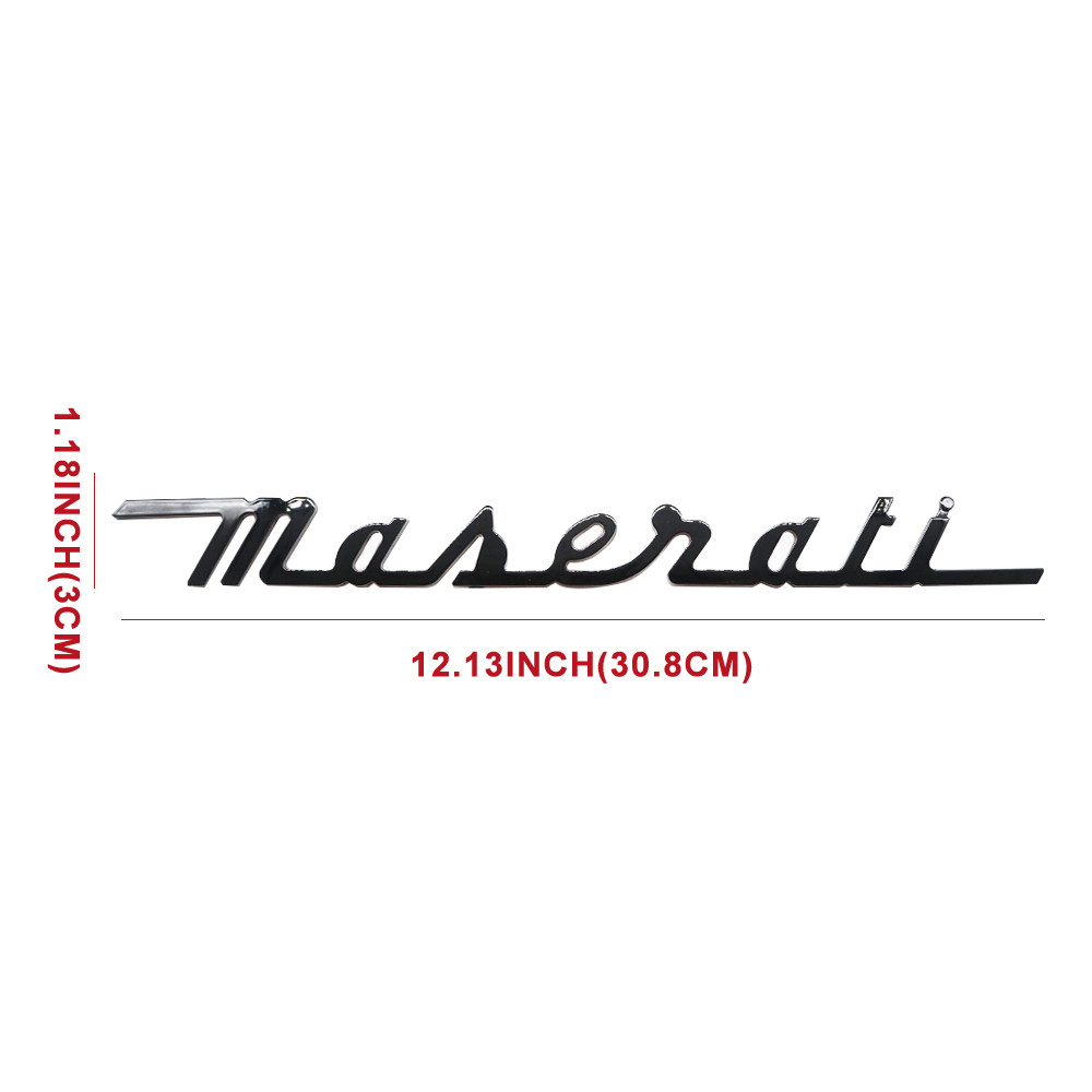 2015-2015 Maserati ABS Letter Logo Gloss Black Tailgate Sticker 673001404