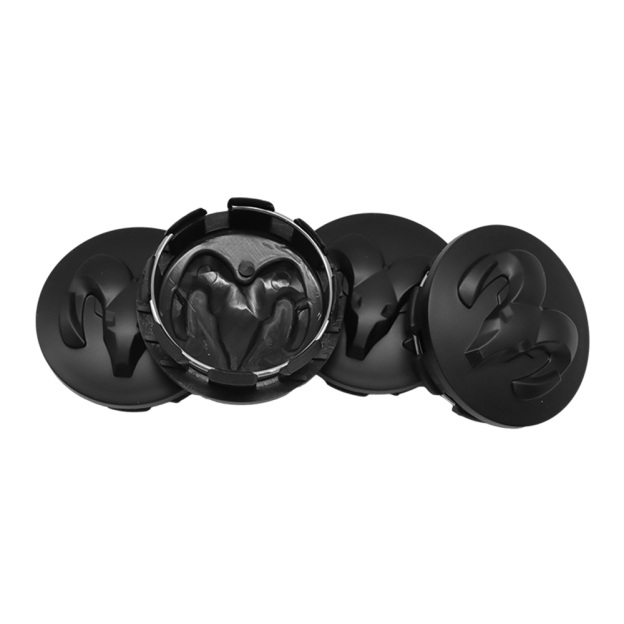 63MM Dodge RAM 1500 2013-2019 Wheel Center Caps Rim Center Hub Cover Matte Black 4PCS SET 