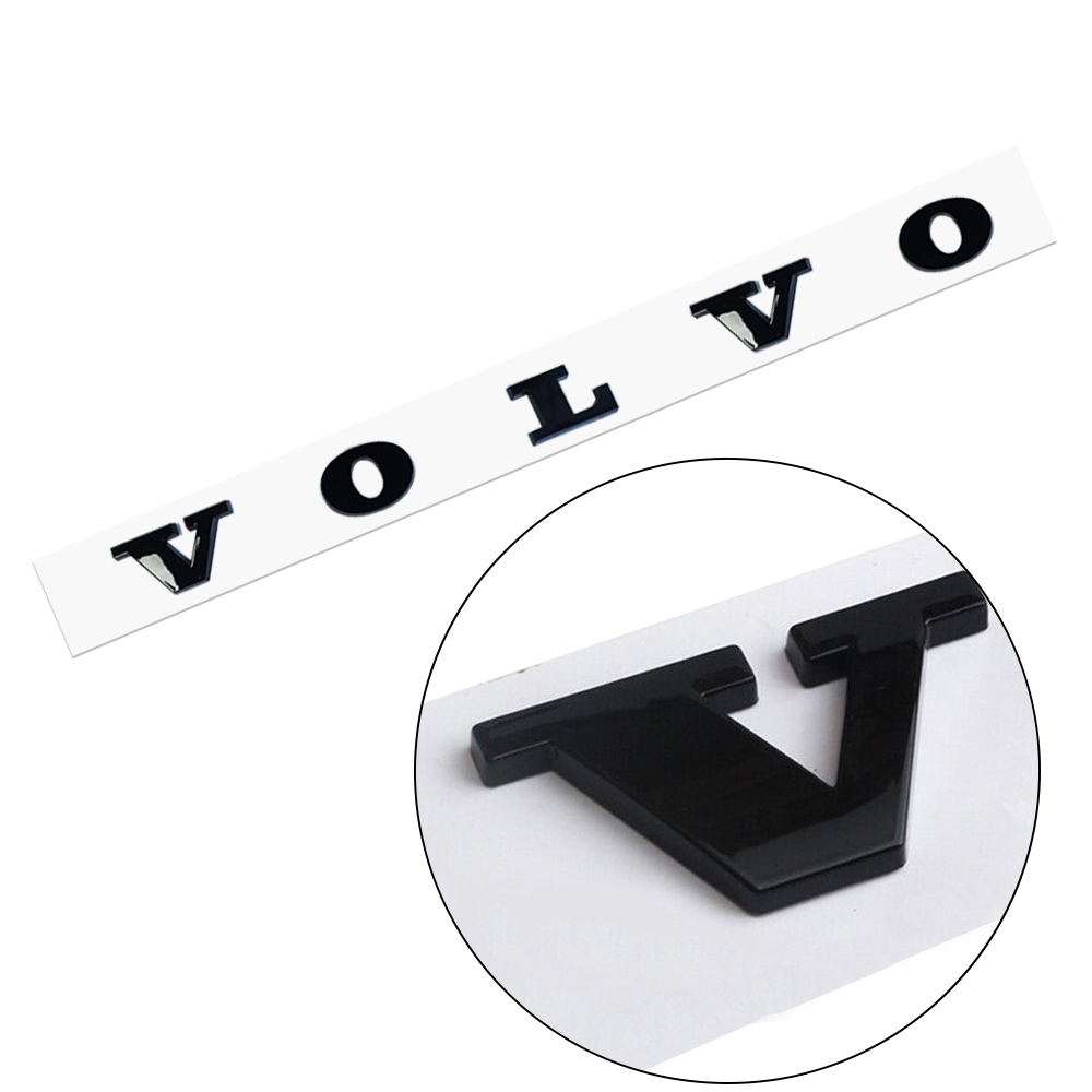 VOLVO Rear Tailgate Letters Trunk Lid Badge Nameplate Emblem Sport Gloss Black