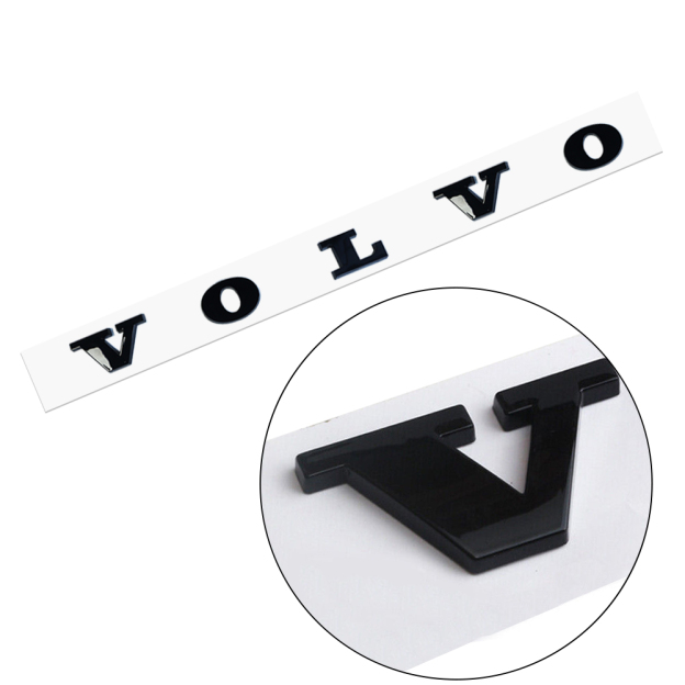 VOLVO Rear Tailgate Letters Trunk Lid Badge Nameplate Emblem Sport Gloss Black