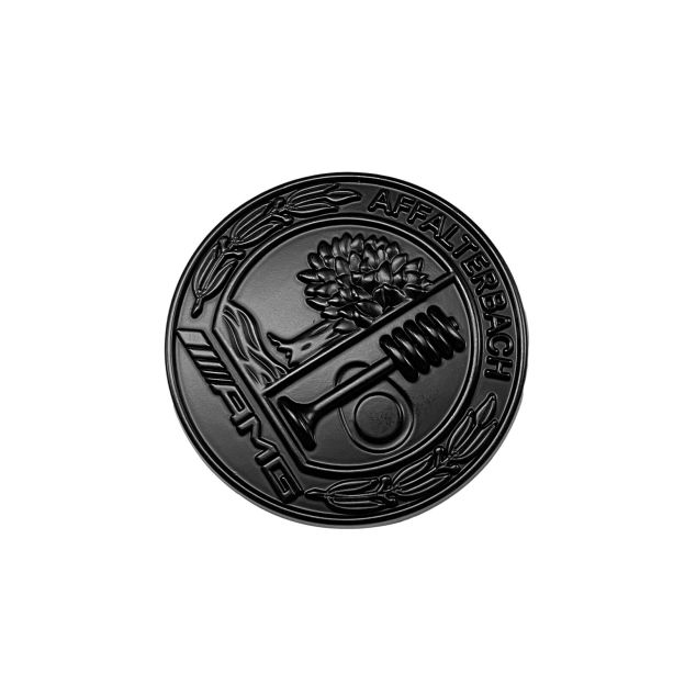 Mercedes Benz Affalterbach AMG Emblem Matte BLACK Apple Tree Flat 57mm 3D Front Hood Round Badge