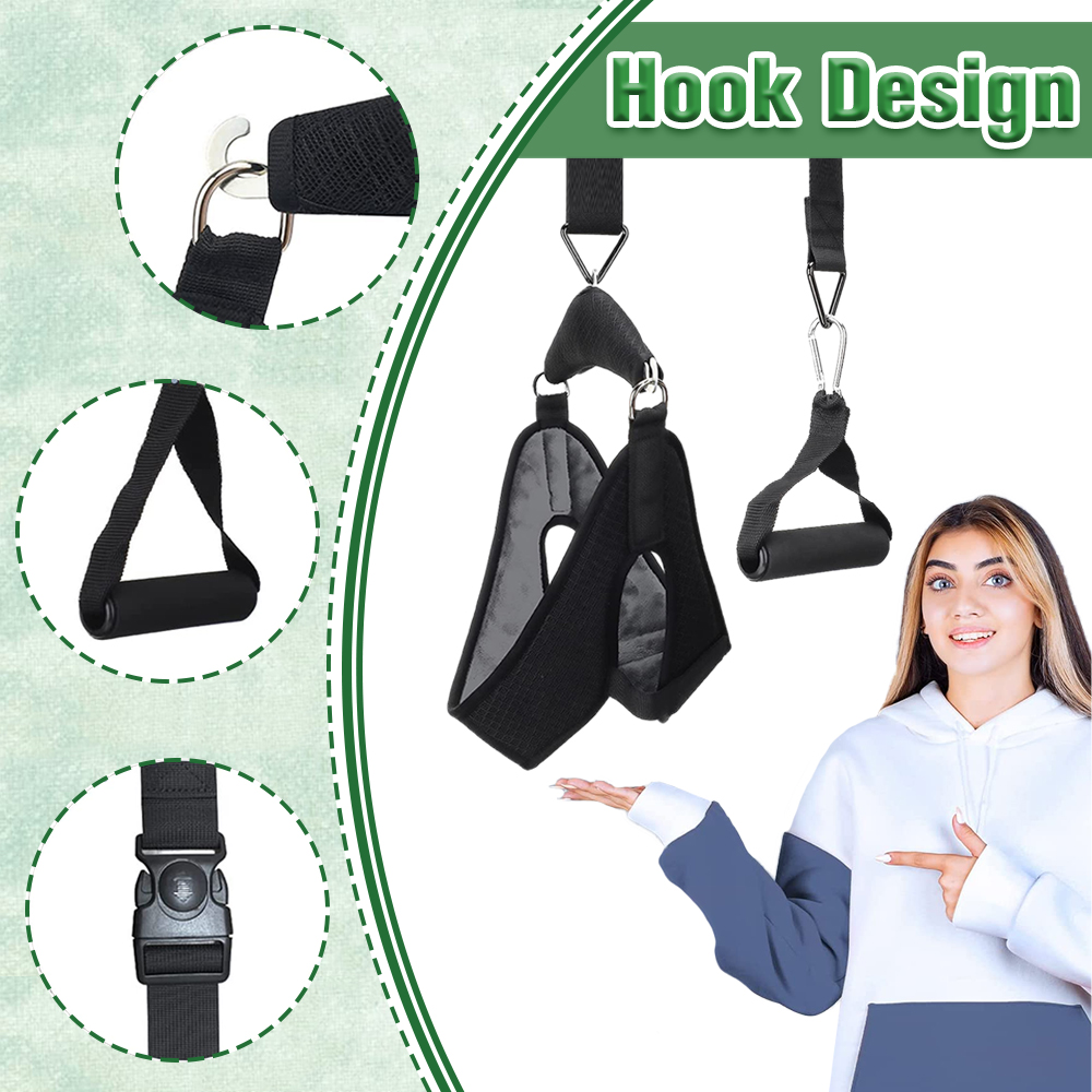 Neck Traction Stretcher Cervical Head Brace Pain Relief Device Home Over Door US