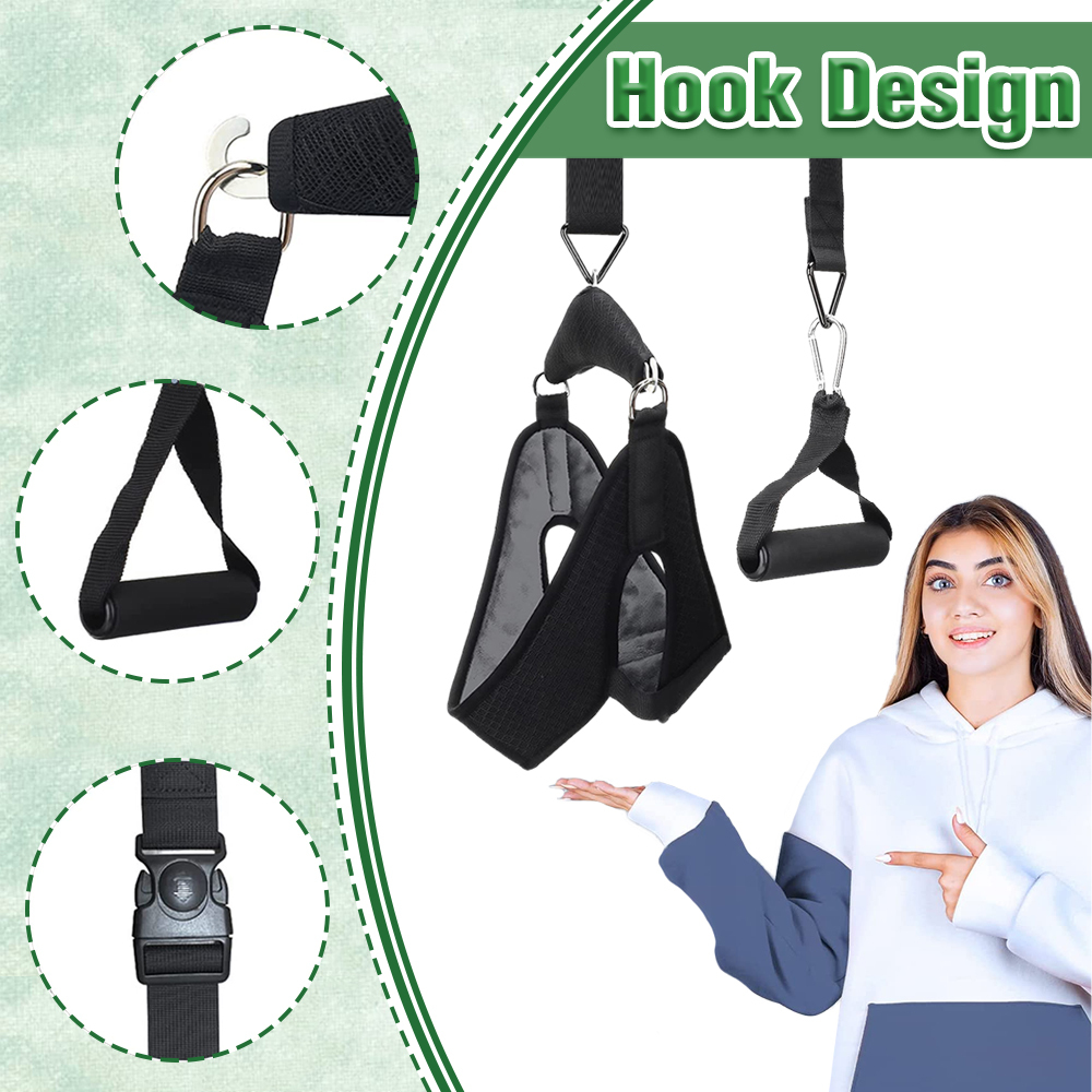 Neck Traction Stretcher Cervical Head Brace Pain Relief Device Home Over Door US