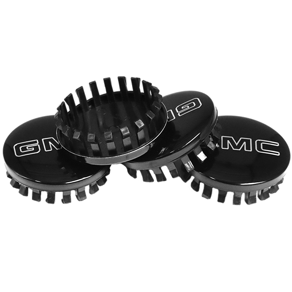 Black & Silver 83mm Center Cap for GMC Sierra, Yukon & Chevrolet Silverado, Tahoe | OE# 22837060