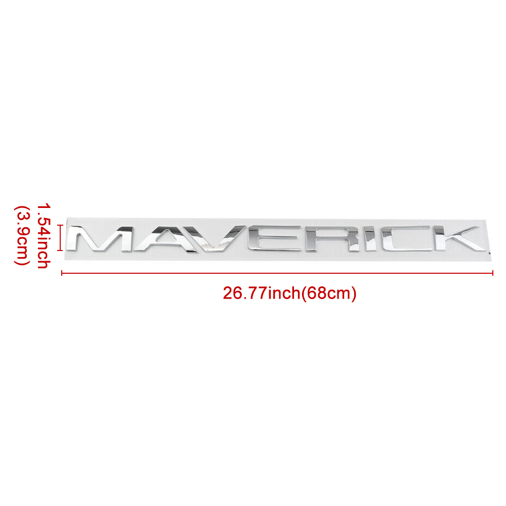 2022-2025 Maverick Rear Tailgate Letters Nameplate ABS Gloss Chrome Ford 3D Decal Sticker