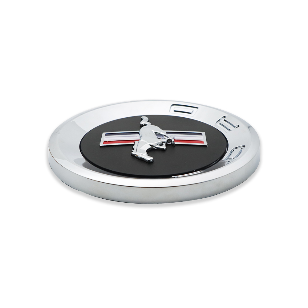 Universal Mustang Round Badge Black 5.9"/15cm Adhesive Badge Ford