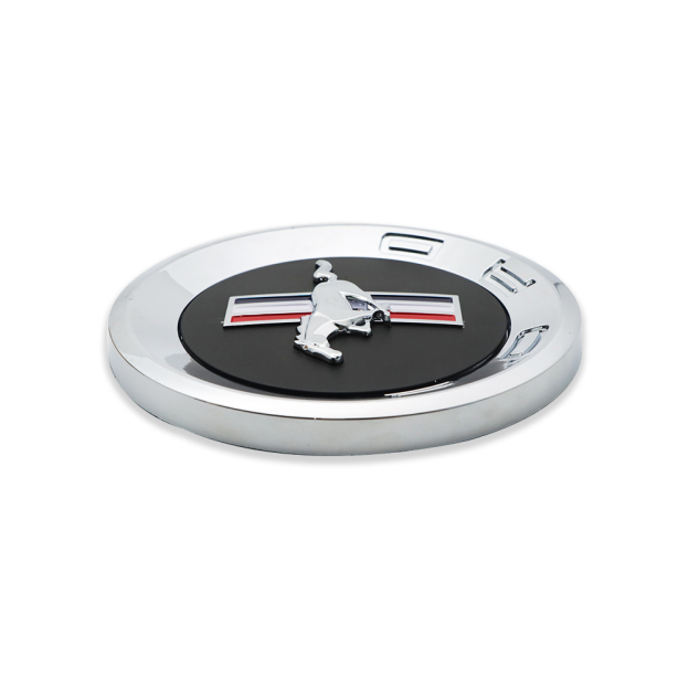 Universal Mustang Round Badge Black 5.9"/15cm Adhesive Badge Ford
