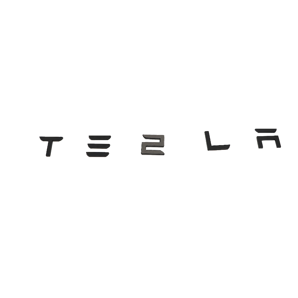 Tesla Model 3/X/Y/S ABS Plastic Tailgate Insert Letters Gloss Black