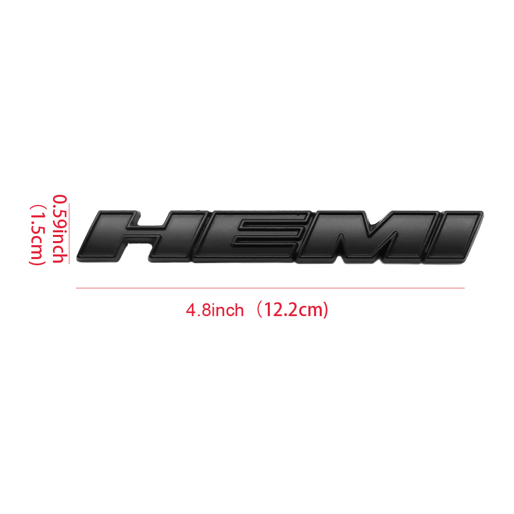 2Pcs 2011-2019 Charger Challenger Metal Hemi Badge Matte Black Dodge Decal Nameplate
