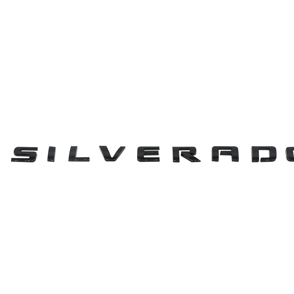 1pcs 2007-2018 Silverado 1500 2500 Plastic Door Side Tailgate Letters Gloss Black Chevrolet