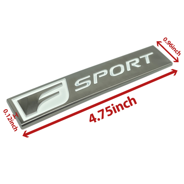 2PCS  IS-F GS-F RC IS250 350 RX350 Plastic F-SPORT Fender Side /Rear Emblem Sticker Gun Grey Lexus