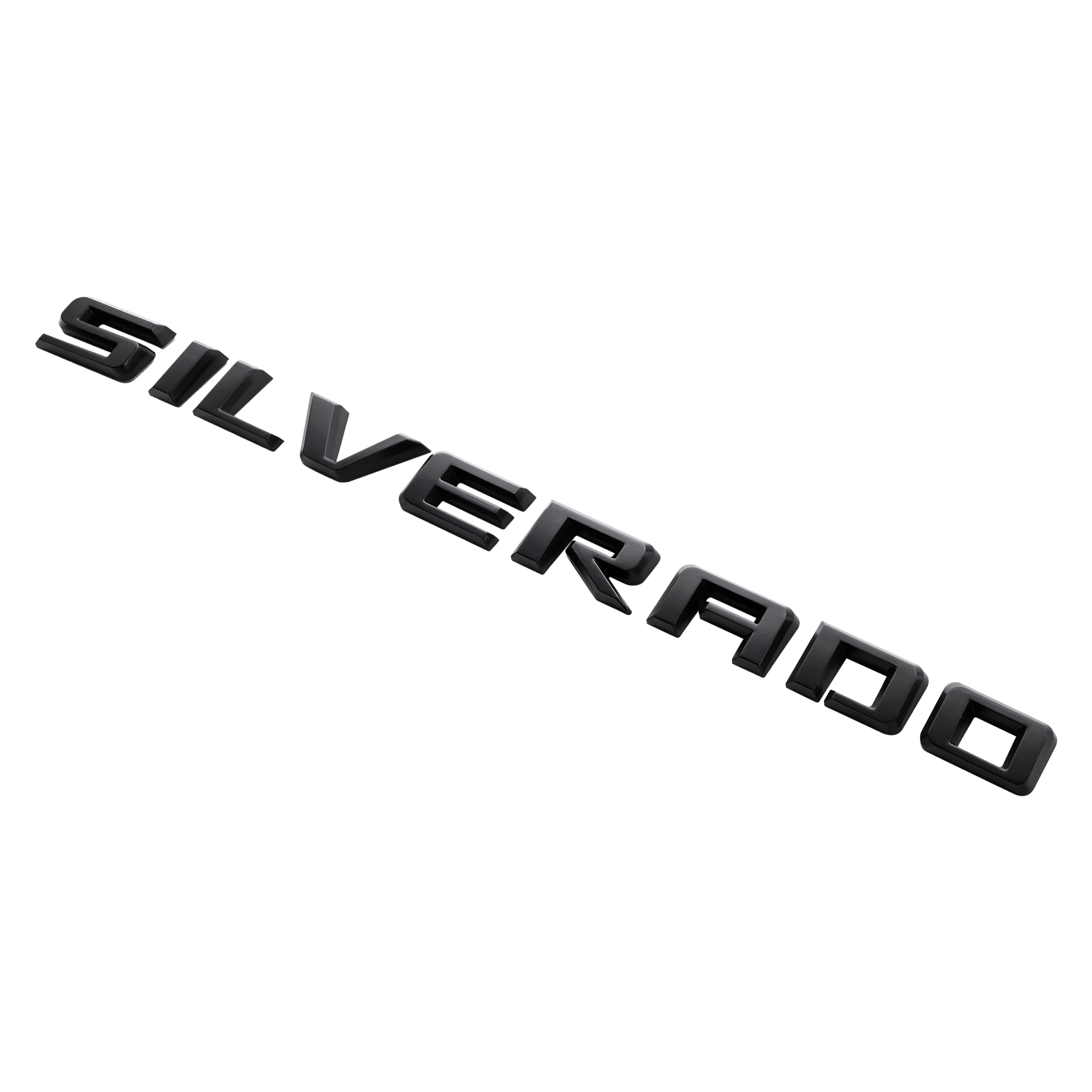 1pcs 2019-2025 Silverado 1500 2500 Plastic Door Fender Letters Matte Black Chevrolet 23400409