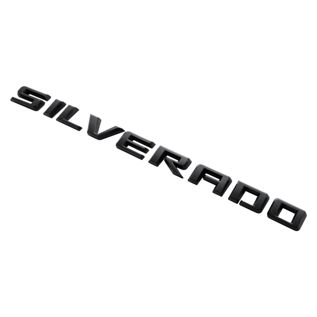 1pcs 2019-2025 Silverado 1500 2500 Plastic Door Fender Letters Matte Black Chevrolet 23400409