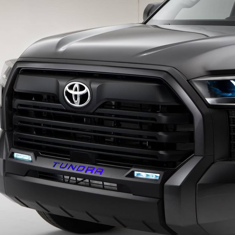 1Pc 2022-2026 Tundra Acylic Front Grille Letters Blue Toyota