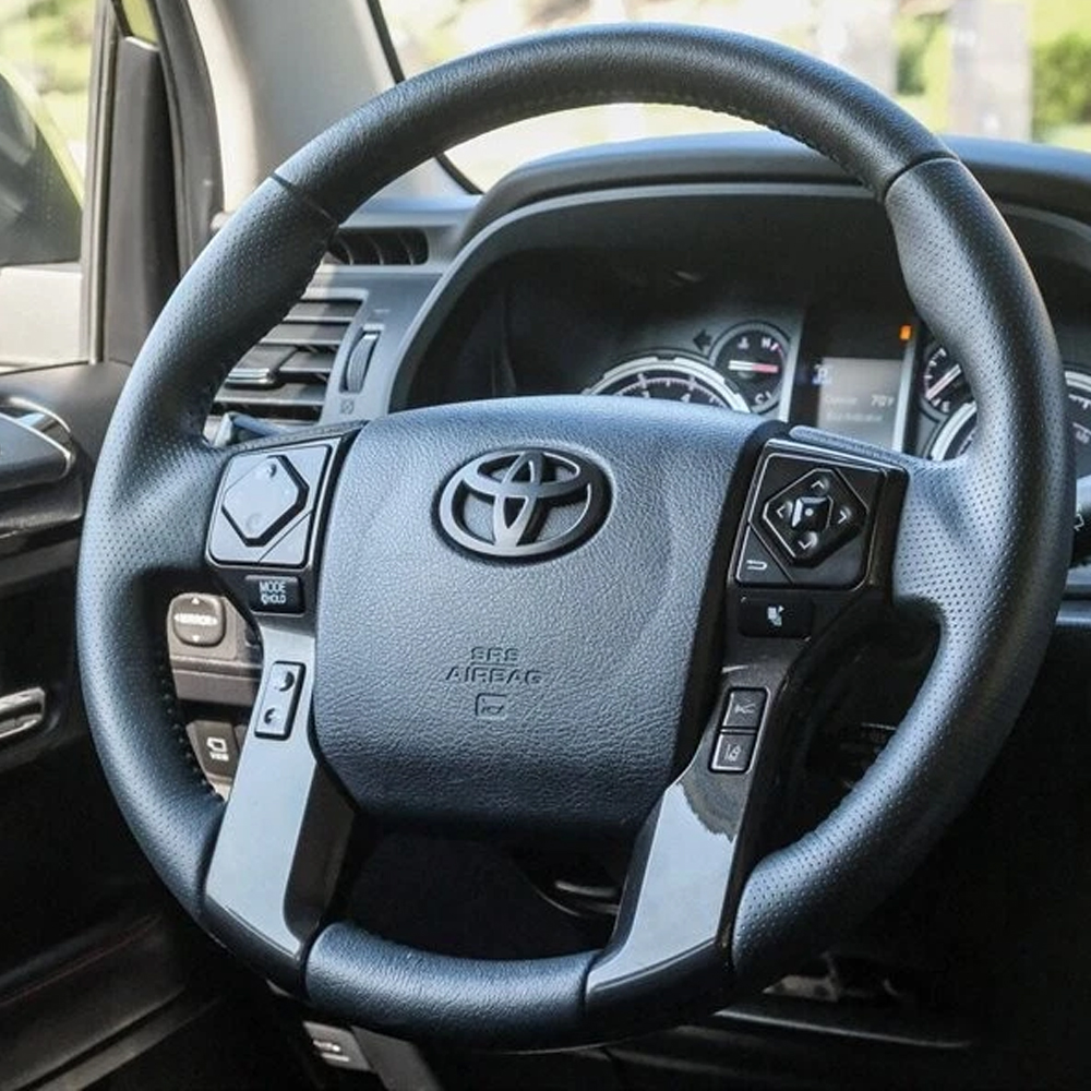 1PC Tacoma 4runner Tundra Plastic Steering Wheel Emblem Overlay Protector Matte Black Toyota 