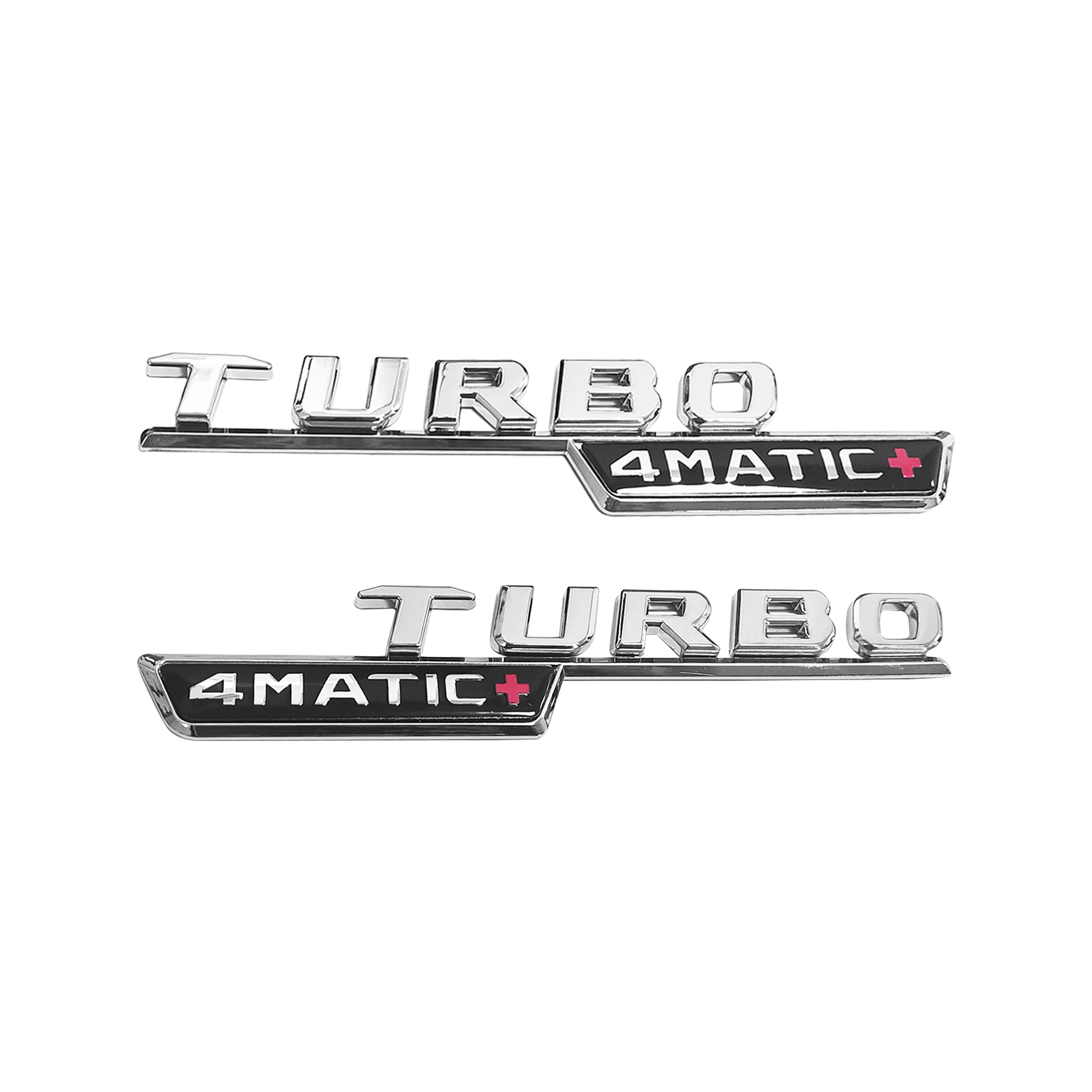 2PCS For AMG E53 CLS53 GLE53 GT53 TURBO 4MATIC+ Plus Fender Badge Chrome Black Mercedes-Benz A 247 817 47 00