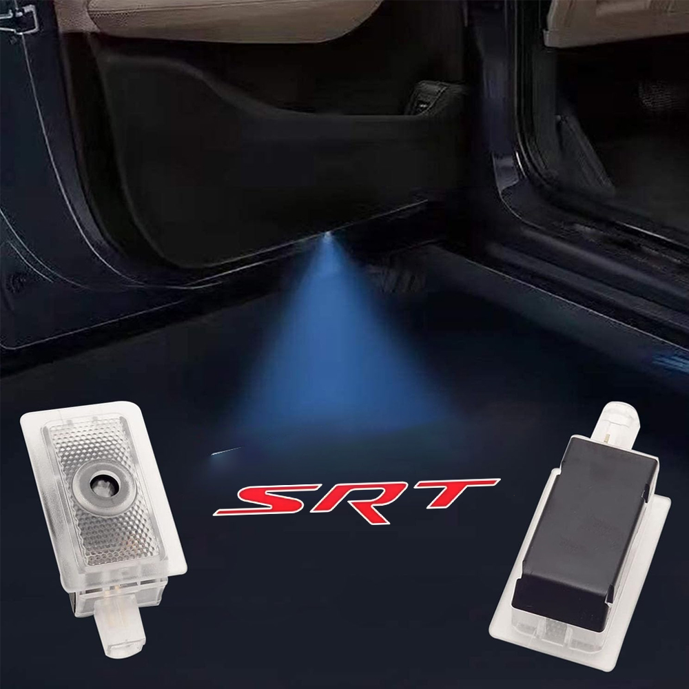 2pcs For 2006-2023 Charger SRT HD Car LED Door Courtesy Puddle projector Light Red Dodge 