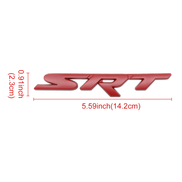 For Charger Challenger Durango 3D Metal SRT HellCat Scat pack Front Grille Matte Red Badge Dodge