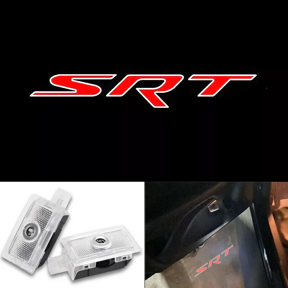 2pcs For 2006-2023 Charger SRT HD Car LED Door Courtesy Puddle projector Light Red Dodge 