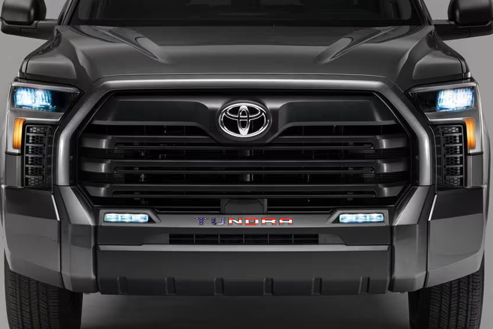 1Pc 2022-2026 Tundra Acylic Front Grille Letters USA Flag Toyota