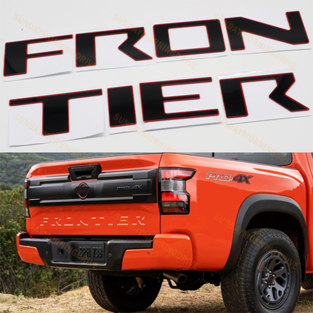 2022-2026 Frontier Acrylic Tailgate Insert Letters Black Red Nissan T99G8-9BU1B