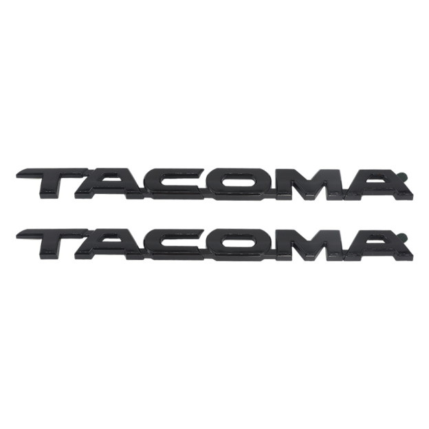 1 Set 2005-2015 Tacoma Left Right Door Tailgate Emblems Logo Gloss Black Badges Toyota