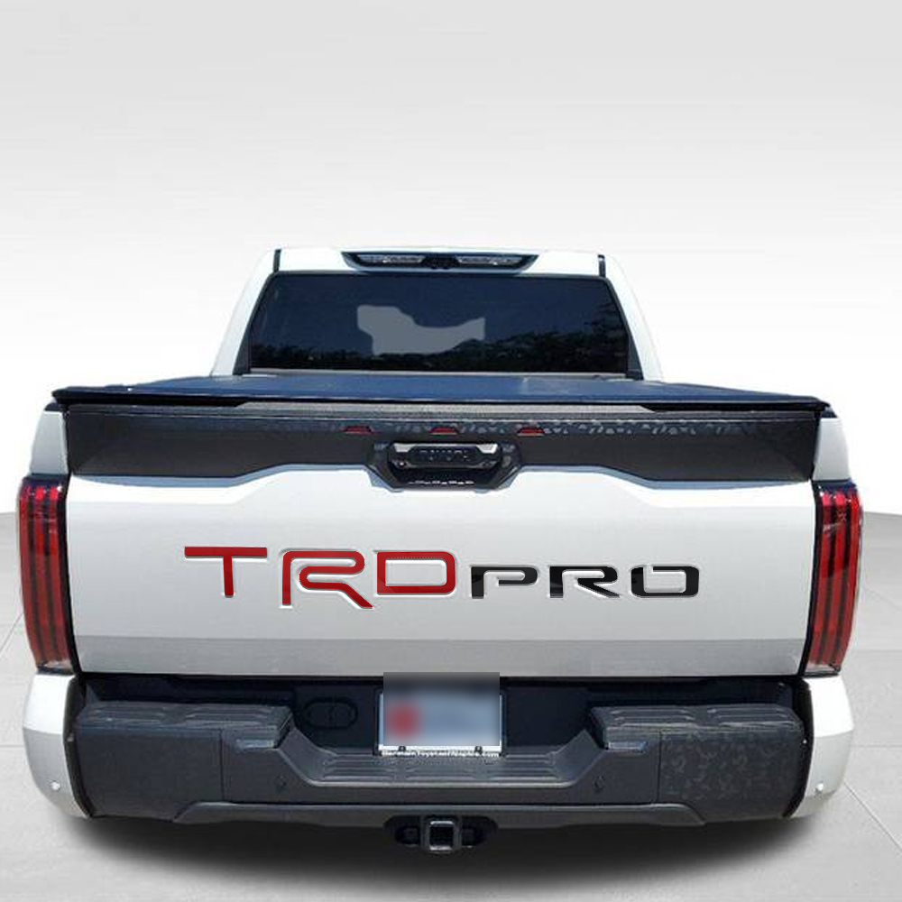 2022 2023 2024 2025 Tundra TRD Pro Acrylic Emblem Badges Rear Tailgate Letters 3D Red Blackout Toyota