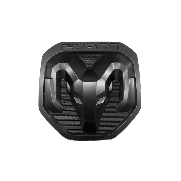 Dodge RAM 1500 2500 3500 2019-2023 Rear Tailgate Rams Head Emblem ABS 3D Trunk Lid Replacement Badge Matte Black