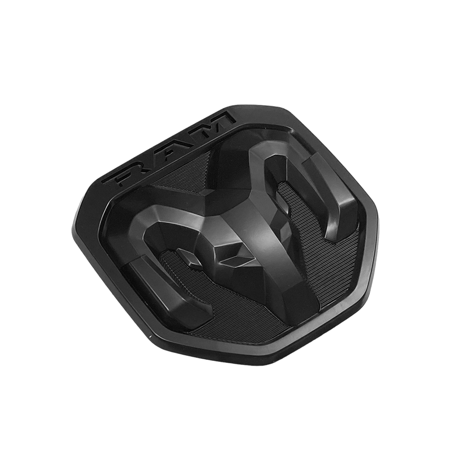Dodge RAM 1500 2500 3500 2019-2023 Rear Tailgate Rams Head Emblem ABS 3D Trunk Lid Replacement Badge Matte Black