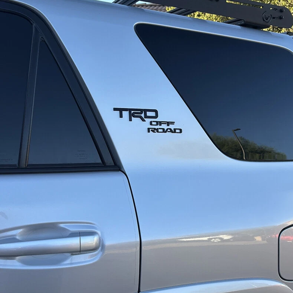 2PCS 4RUNNER ABS Off Road Letter Left & Right Side Quarter Matte Black Toyota PT413-0C230-02