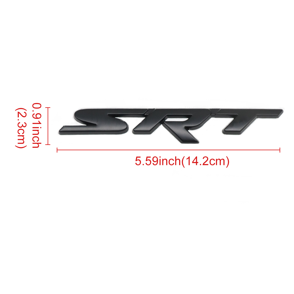 For Charger Challenger Durango 3D Metal SRT HellCat Scat pack Front Grille Matte Black Badge Dodge
