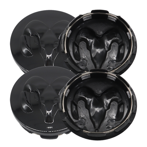 4Pcs 2013-2019 RAM 1500 Wheel Center Caps 63mm Gloss Black Set Dodge Rim Hub Center Cap