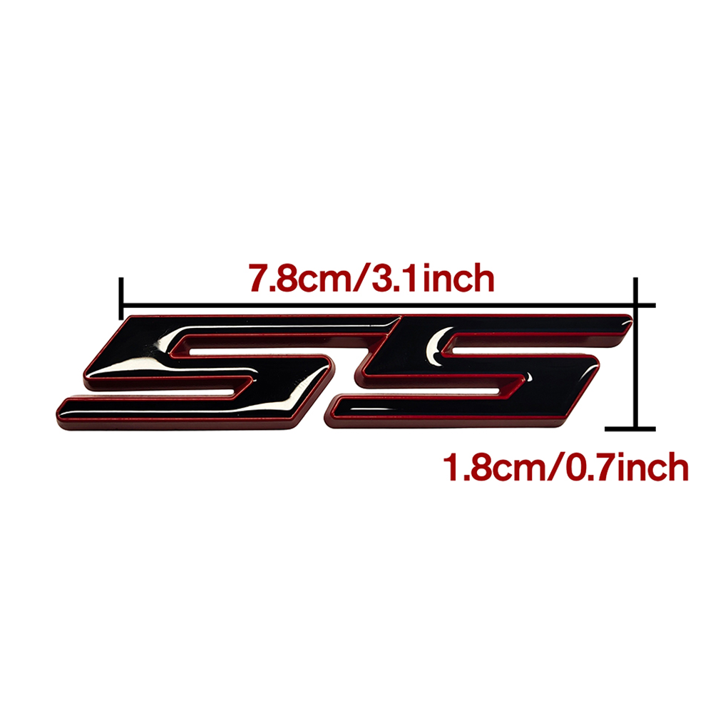 1Set 1970-2015 Camaro Zinc Alloy Front Grille SS Emblem Black Red Chevrolet