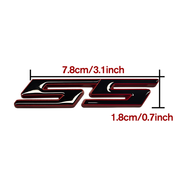 1Set 1970-2015 Camaro Zinc Alloy Front Grille SS Emblem Black Red Chevrolet