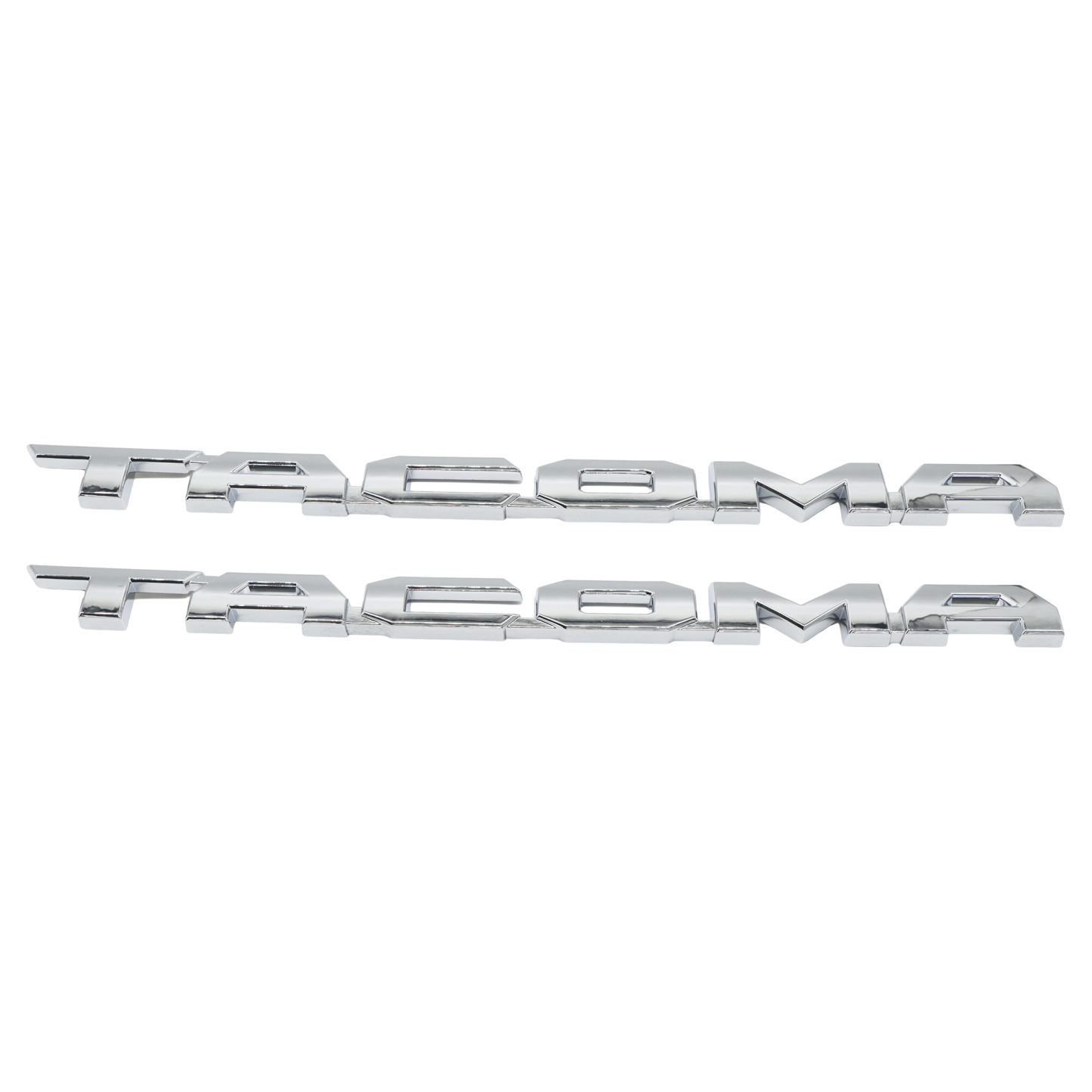 1 Set 2016-2023 Tacoma Left Right Door Tailgate Emblems Logo Gloss Silver Badges Toyota