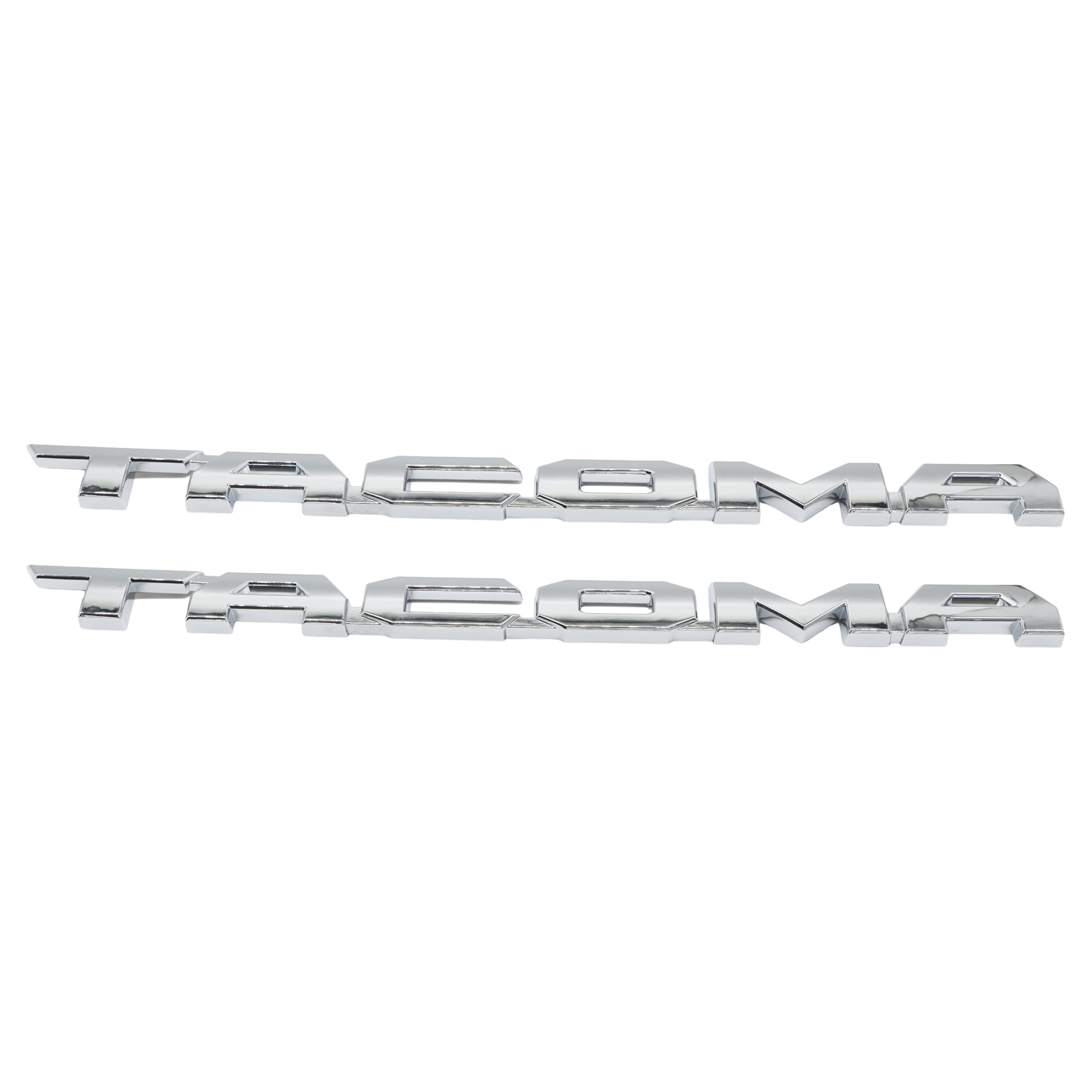 1 Set 2016-2023 Tacoma Left Right Door Tailgate Emblems Logo Gloss Silver Badges Toyota